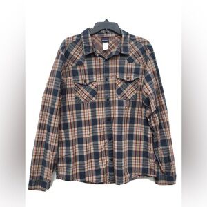 Patagonia Organic Cotton Hiking Plaid Long Sleeve shirt size L
